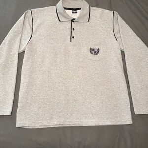 Slima Men’s Long-Sleeve Polo Shirt - Light Gray